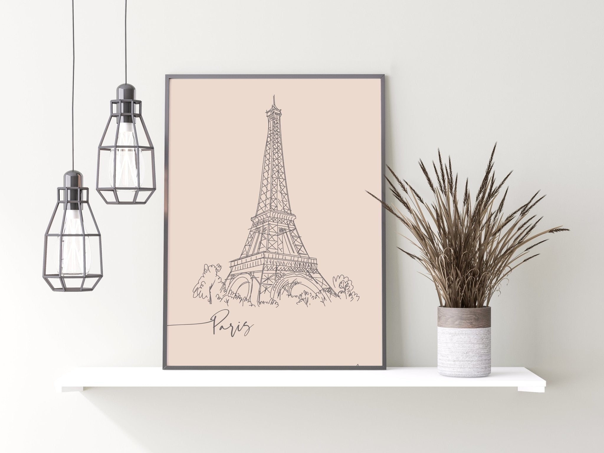 Eiffel Tower Paris Illustration Print