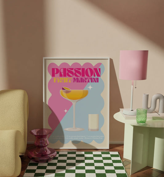 Passion Fruit Martini Cocktail Print