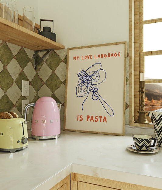 Pasta Love Language Kitchen Print