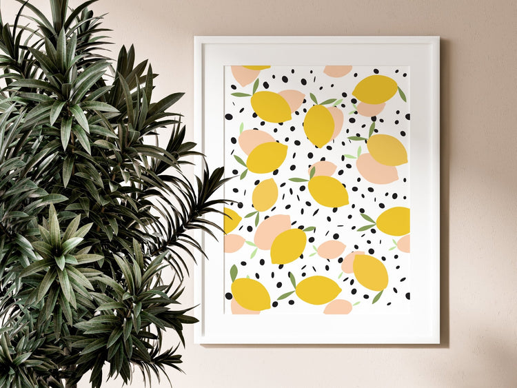 Pastel Lemons Print