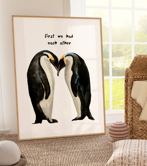 Penguins 'First We had Each Other' Print Set of 3