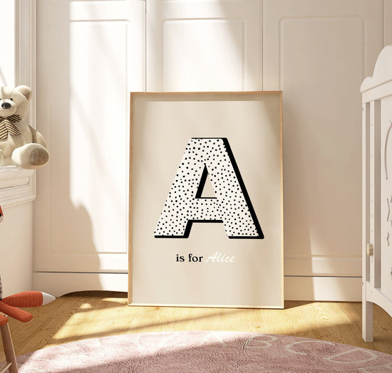 Personalised Nursery Initial Print