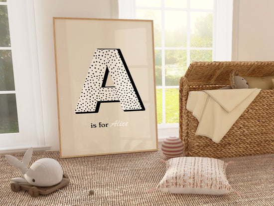 Personalised Nursery Initial Print