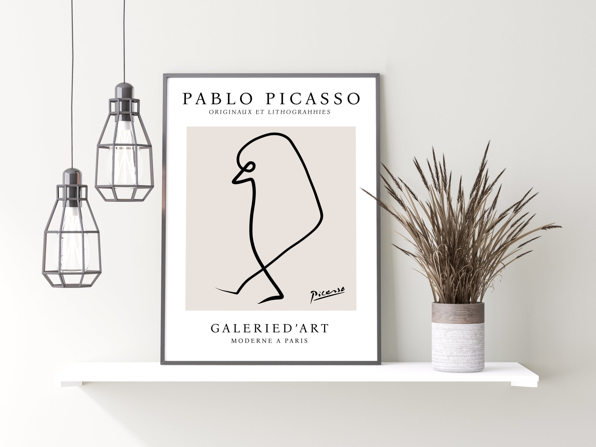 Picasso Inspired Bird Print 