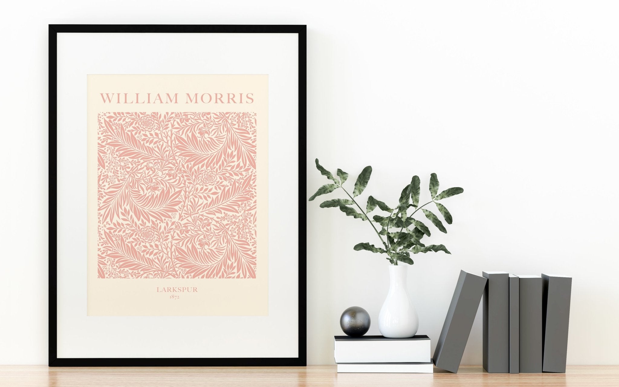 Pink William Morris Poster Print