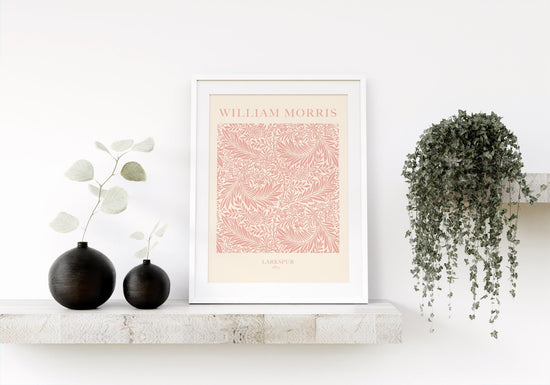 Pink William Morris Poster Print