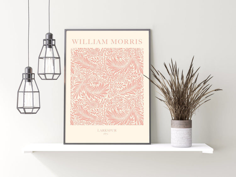 Pink William Morris Poster Print