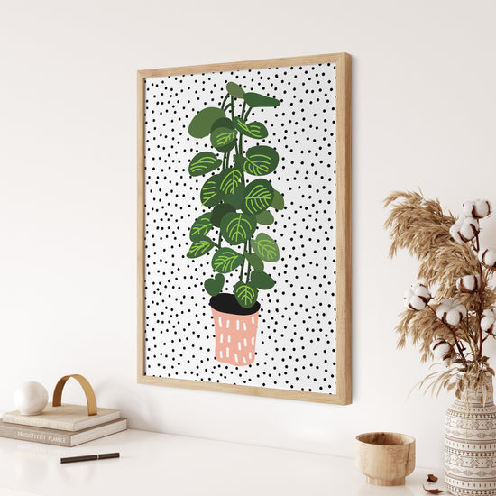 Polka Dot Plant Abstract Kitchen Art