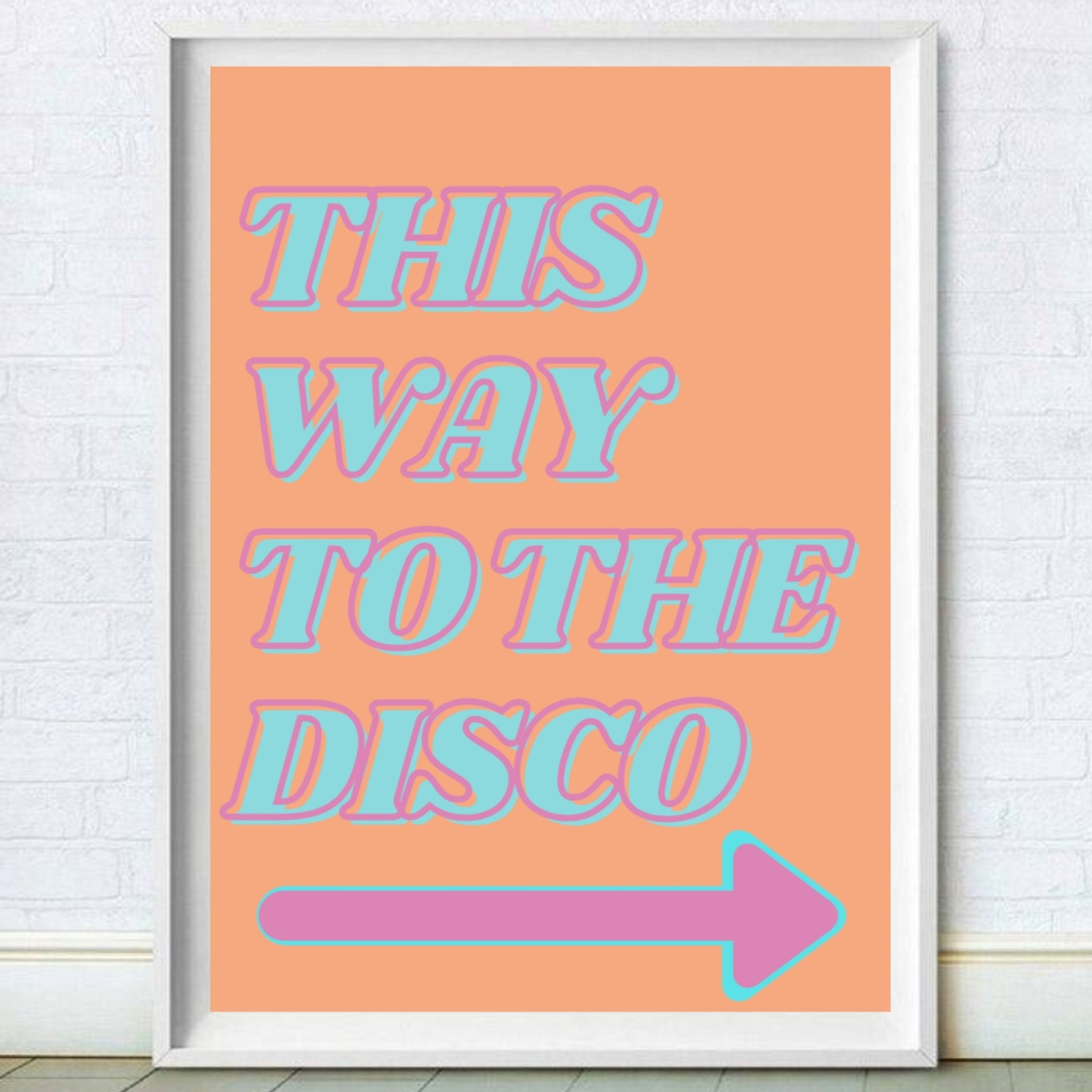 this way to the disco print