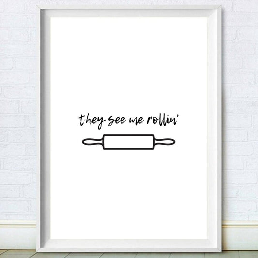 They See Me Rollin' | Rolling Pin Print