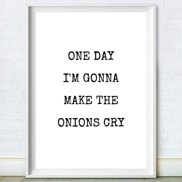 Make The Onions Cry Funny Kitchen Décor