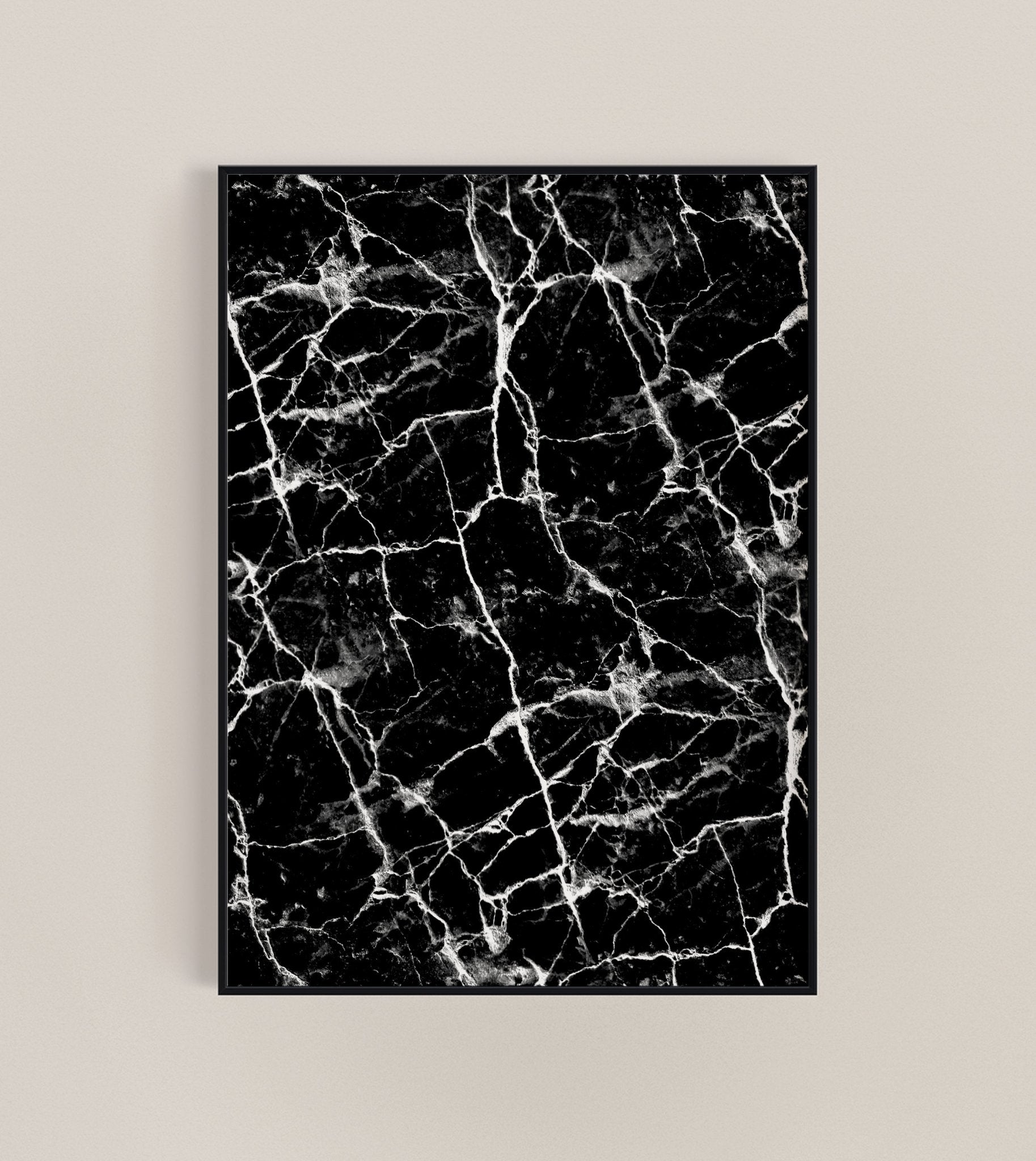 Black Marble Print