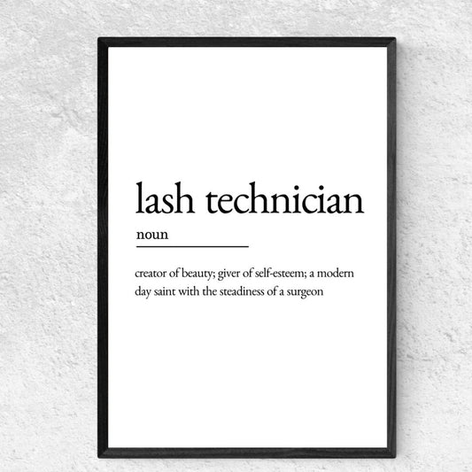 Lash Tech Definition Print