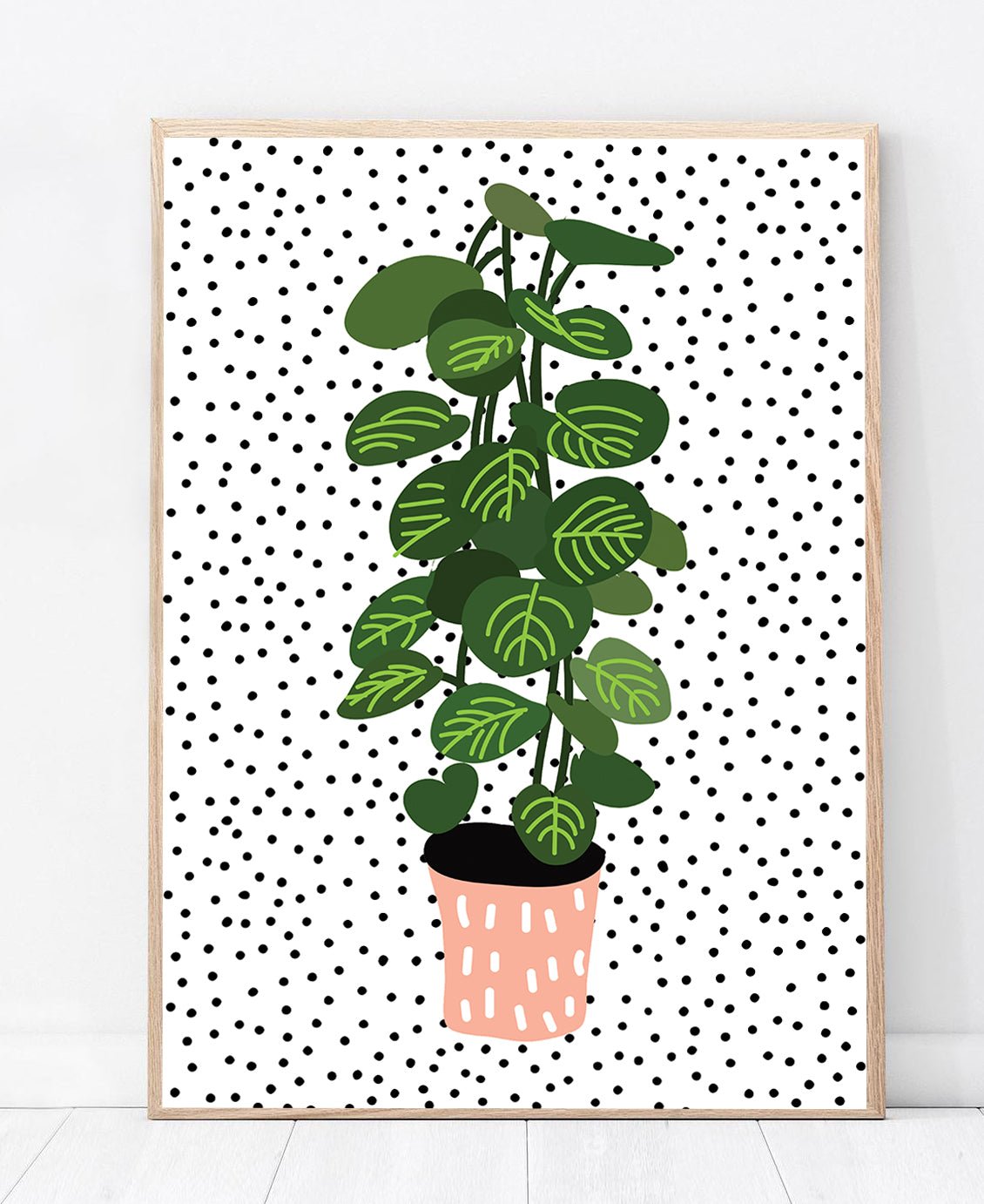 Polka Dot Plant Abstract Kitchen Art