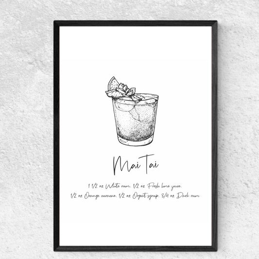 Mai Tai Ingredients Print