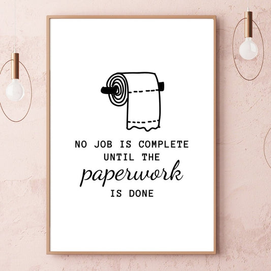 Paperwork Toilet Print