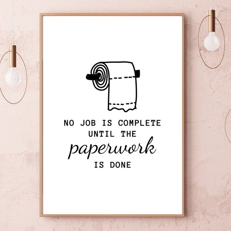 Paperwork Toilet Print