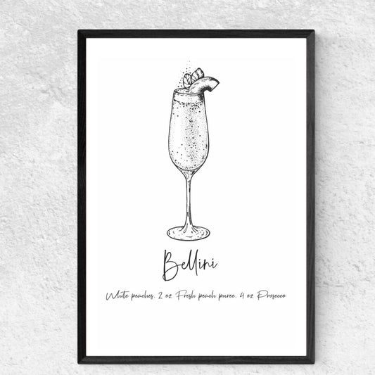 Bellini Cocktail Recipe Print