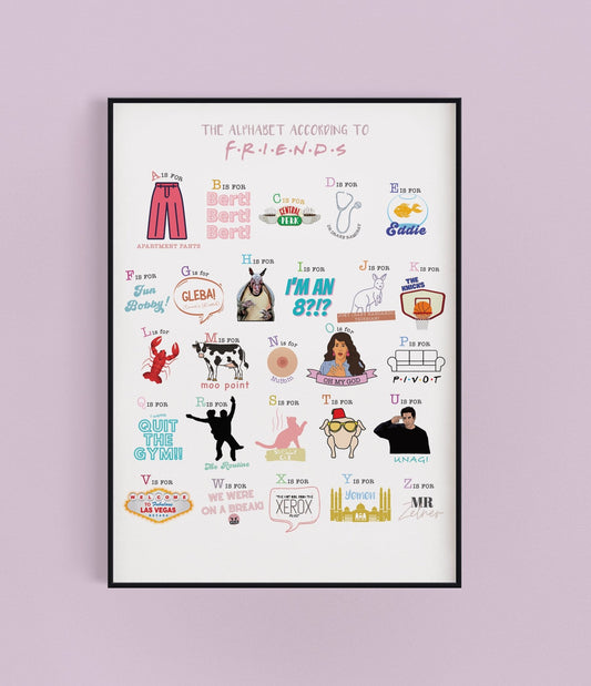 friends tv show print