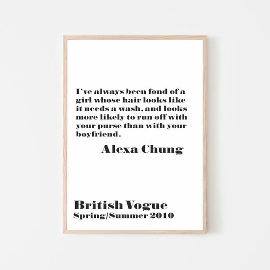 Alexa Chung Vogue Quote Print