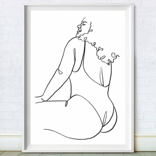 Body Positive Line Drawing Print