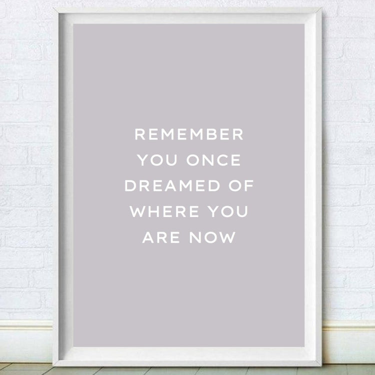 Where You Are Now Motivational Wall Art