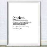 Omelette Definition Print