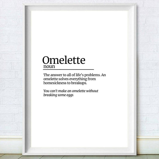 Omelette Definition Print