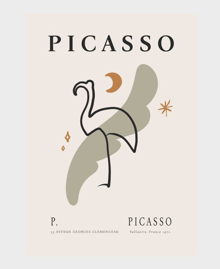 picasso flamingo print