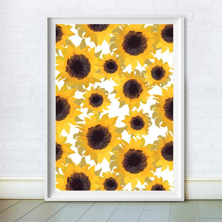 Watercolour Sunflowers Wall Art