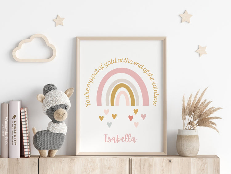 Personalised Girls Nursery Print