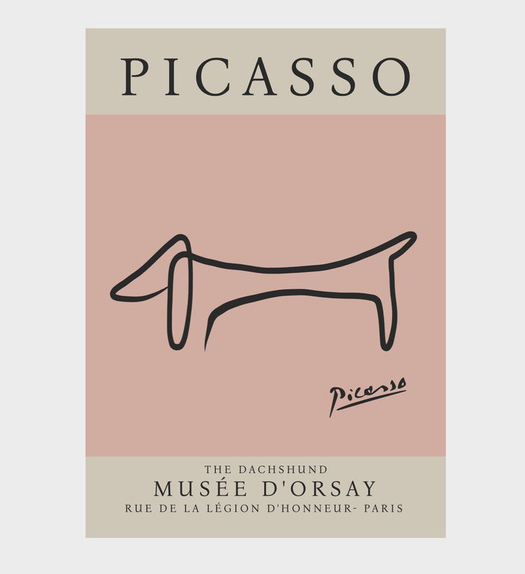 picasso dog print