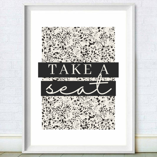 Take A Seat Speckled Print