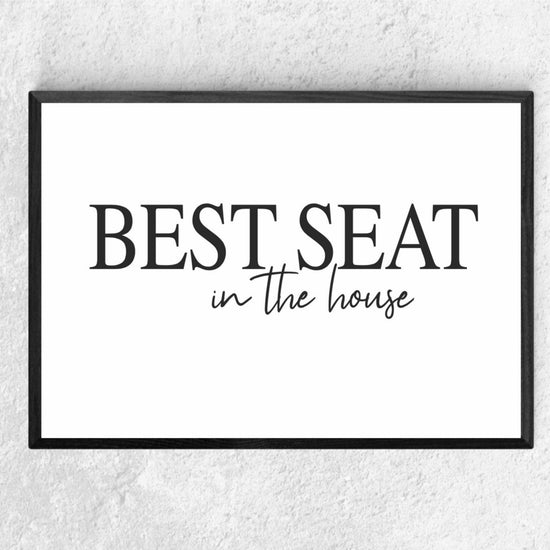 Best Seat B&W Quirky Bathroom Print