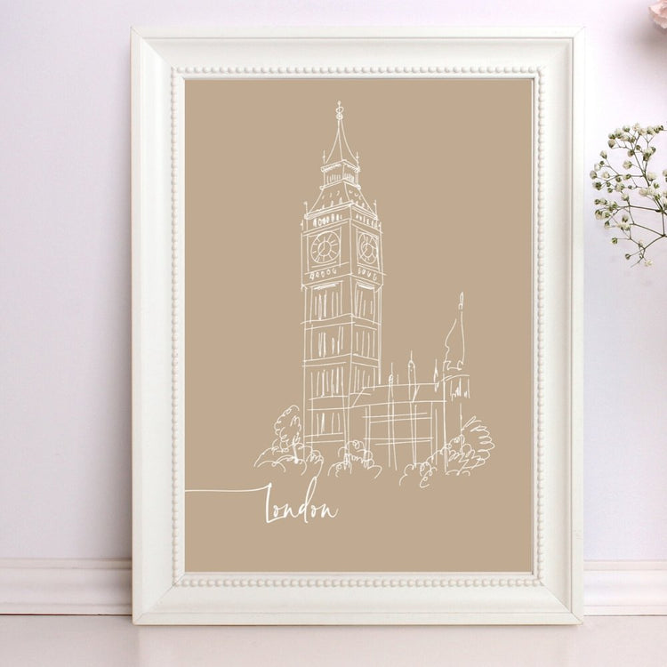 London Big Ben Illustration Print