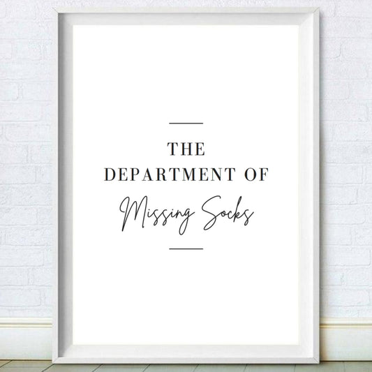 The Department Of Missing Socks Print