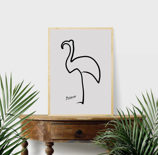 flamingo line drawing