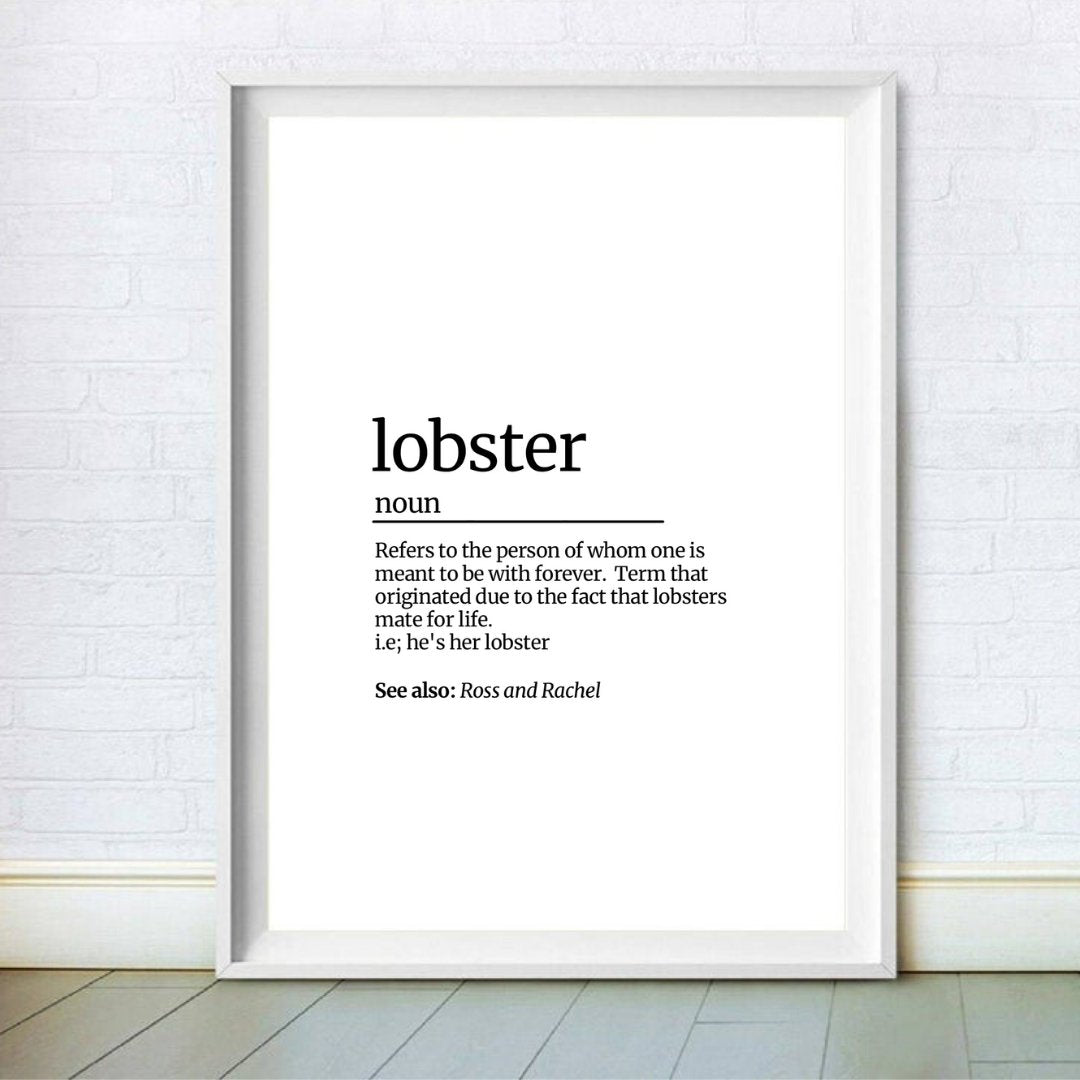 Friends Lobster Definition Print