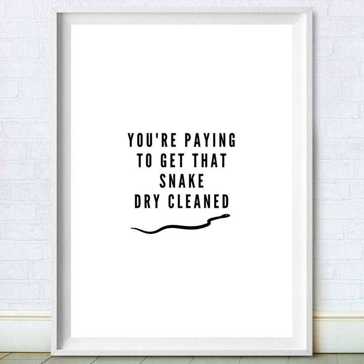 Peep Show- Snake Dry Cleaned Print