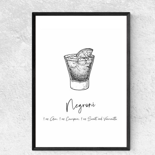 Negroni Cocktail Recipe Print