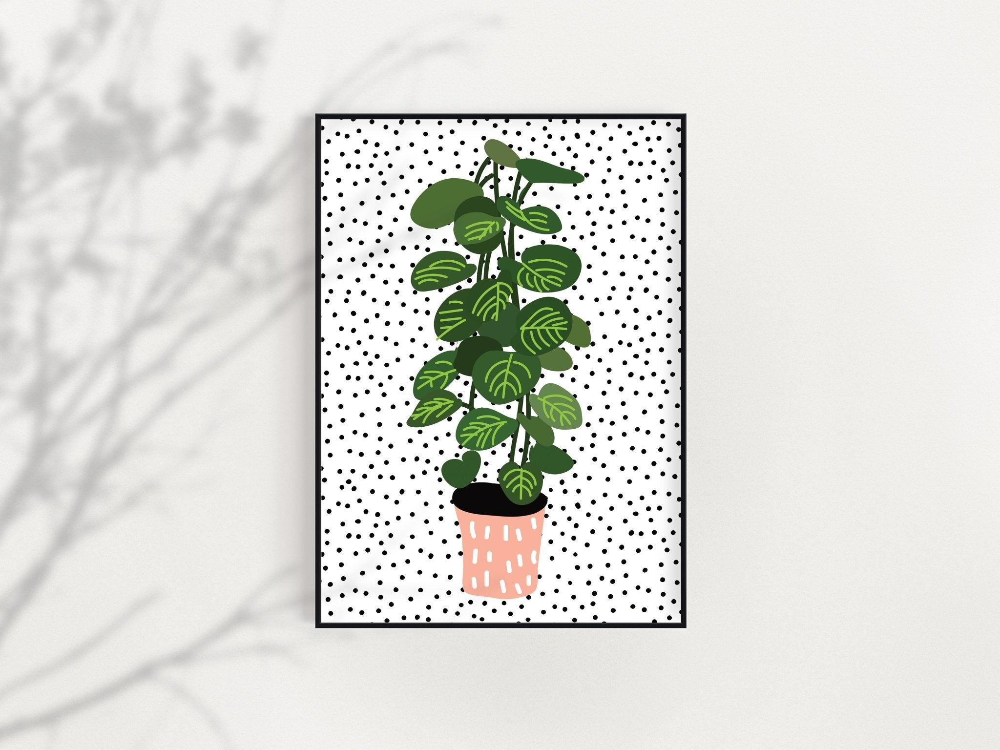 Polka Dot Plant Abstract Kitchen Art