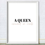 A Queen Crowned With Curls Print
