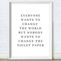 change the toilet paper print