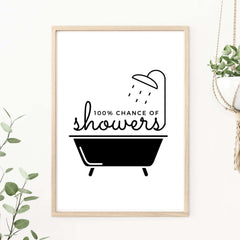 100% Chance of Showers | Shower Print