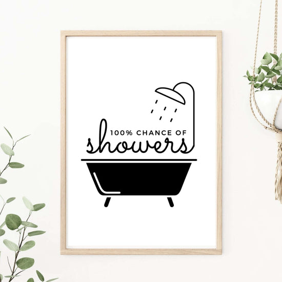 100% Chance of Showers | Shower Print