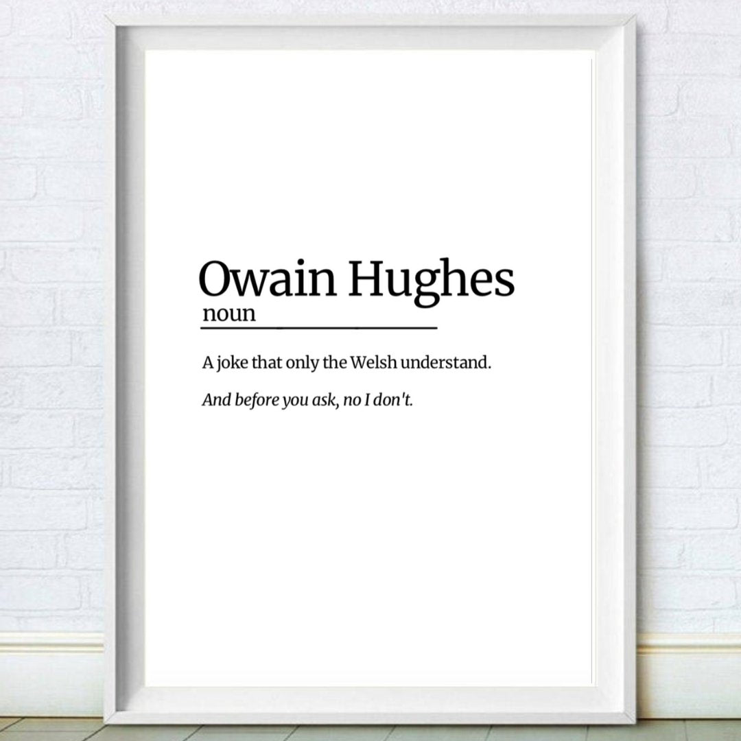 Gavin & Stacey- Owain Hughes Definition Print