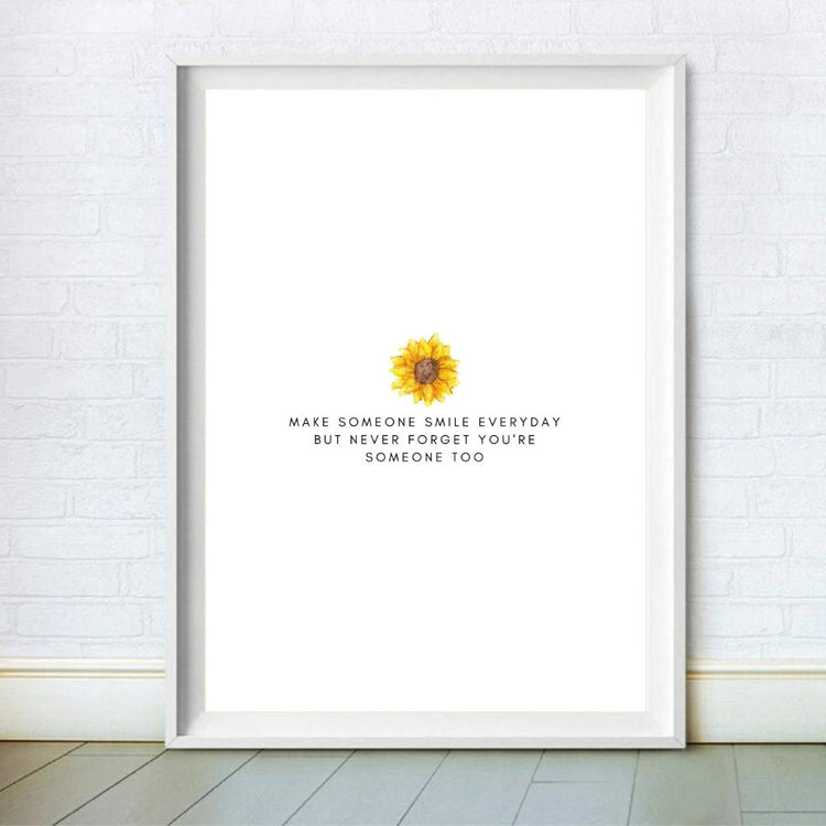 Make Someone Smile Everyday Positive Quote Print