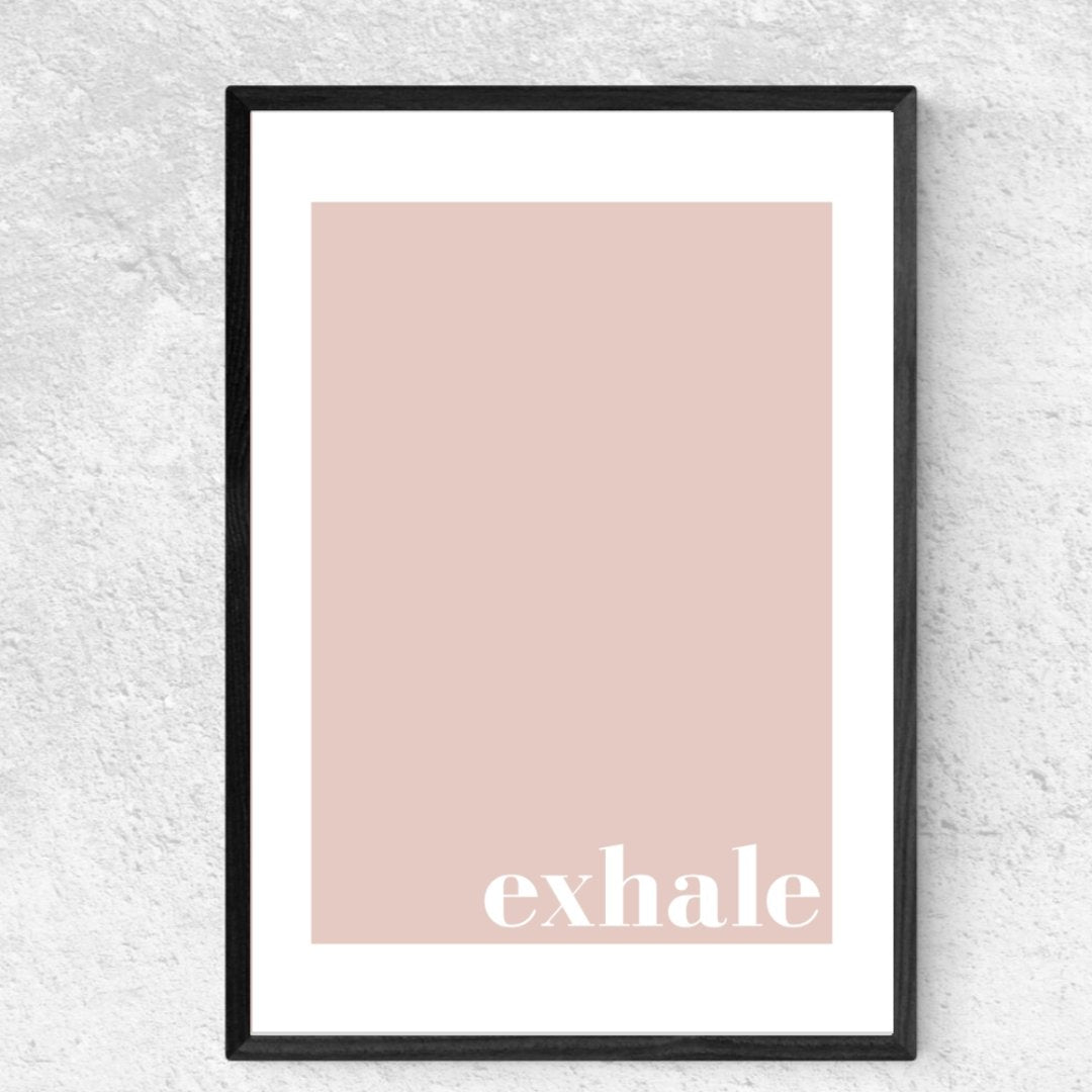 Exhale Print Bedroom Wall Decor
