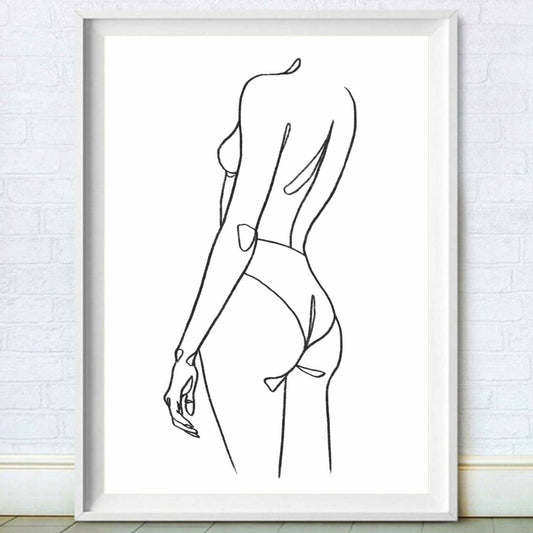 Underwear Line Drawing Print