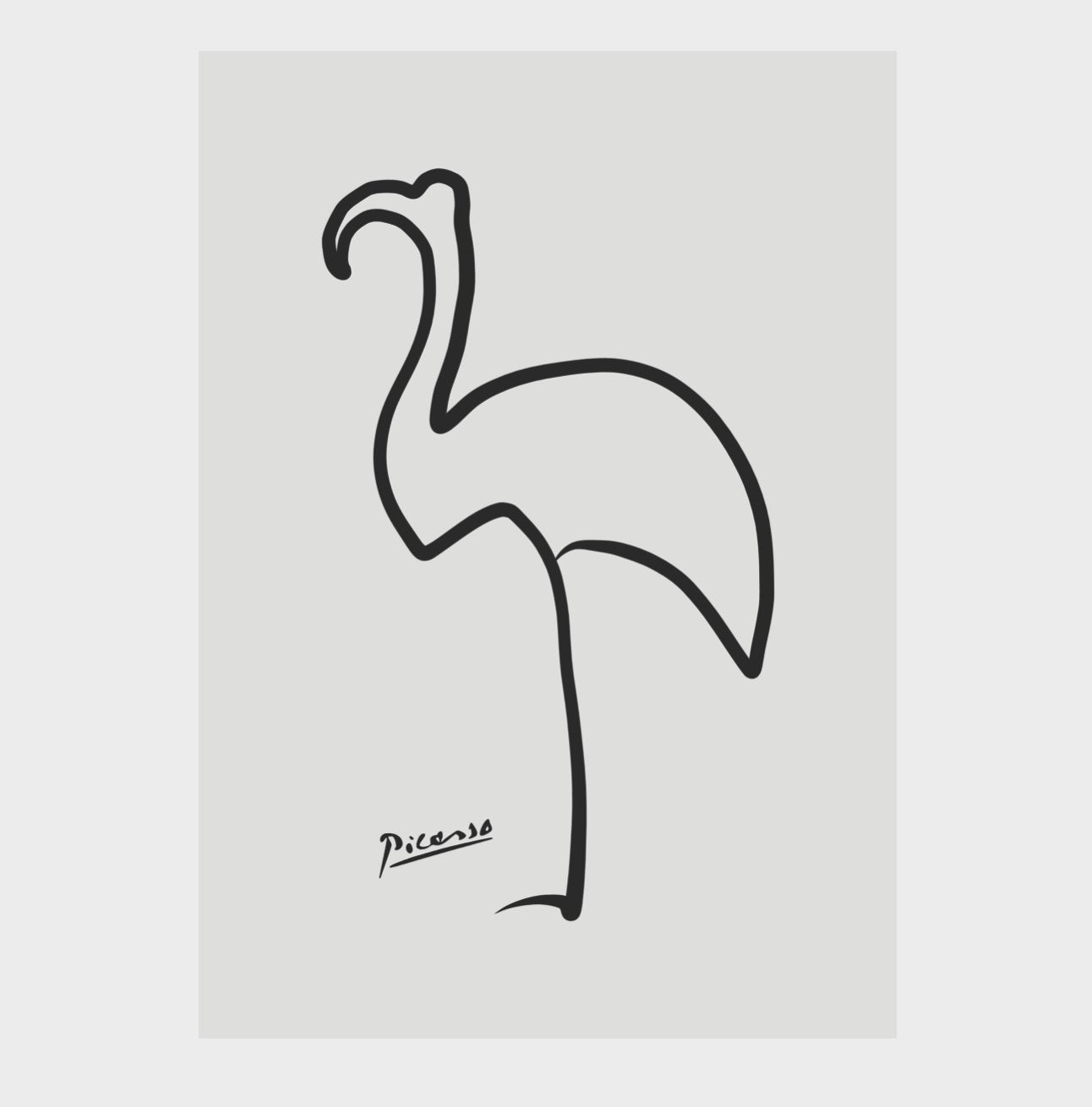 flamingo line drawing